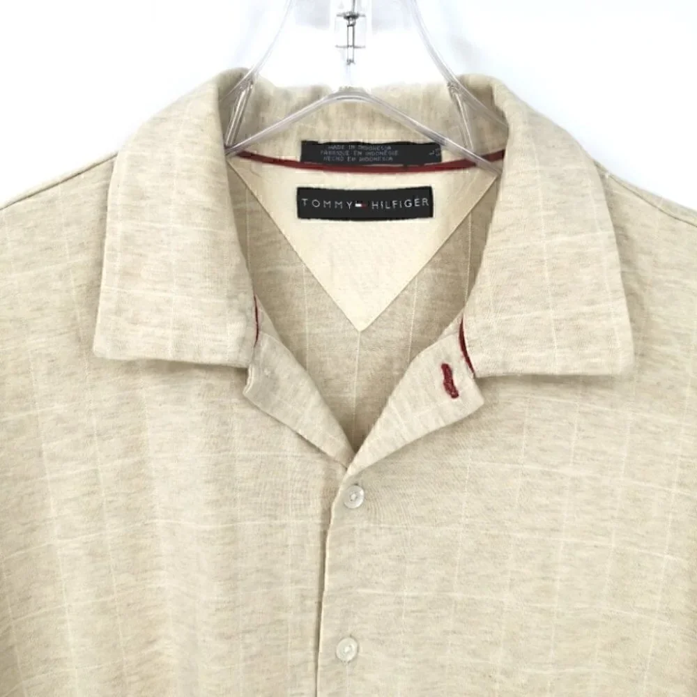 Tommy Hilfiger Men's L Button Down Cotton Shirt - Picture 2 of 10